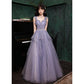 Robe de soirée violette pour hôte de la réunion annuelle