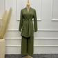 Pure Cotton Casual Plus Size Top Two-piece Pants Suit