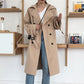Korean lapel double-breasted casual trench coat