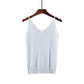 V-neck suspender knitted glitter vest