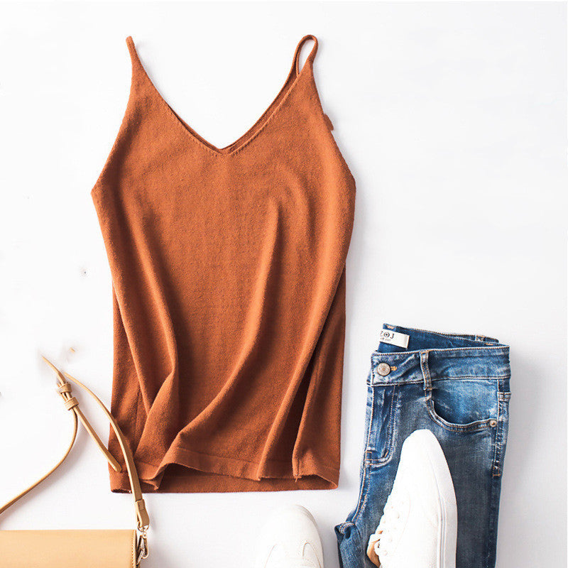V-neck small sling vest