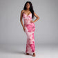 V-neck Mid Waist Fashionable Dress