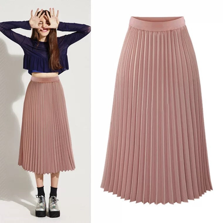 Jupe mi-longue en mousseline pour femme
