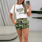 Fashion Personality Women's Lace-up Shorts Suit