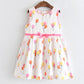 Girls' round neck sleeveless vest skirt