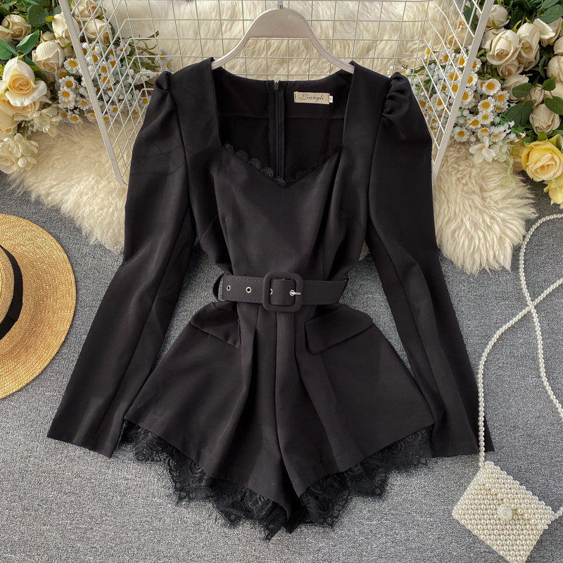 Lace and lace jumpsuit
