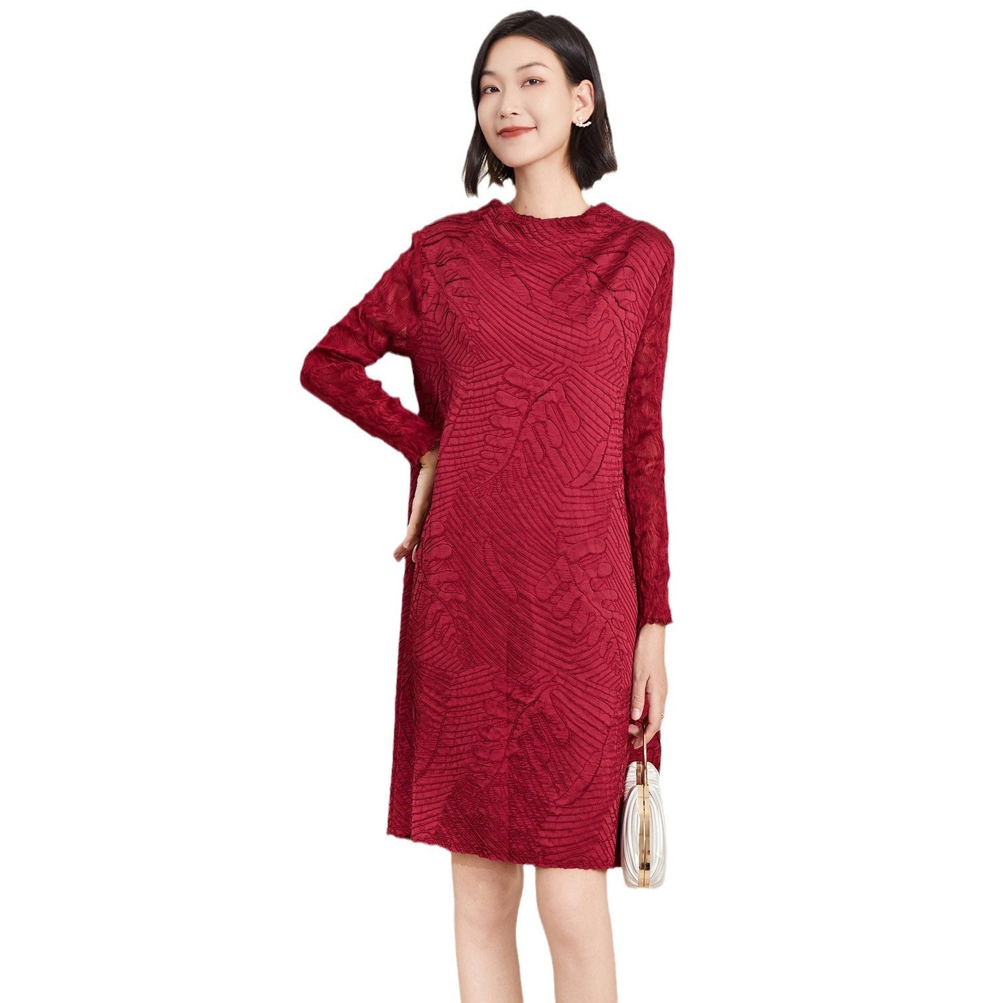 Robe élégante à broderie française