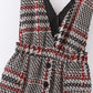 Slim Short Plaid Vest Skirt