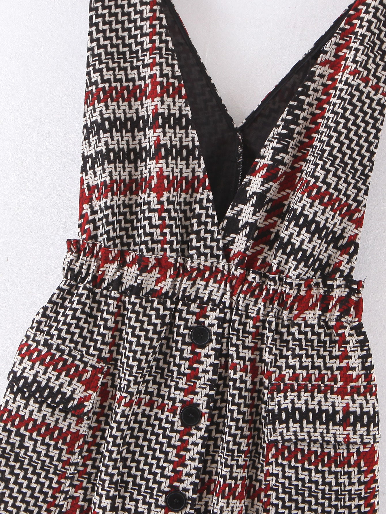 Slim Short Plaid Vest Skirt