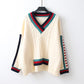 Striped Lazy Knit Pullover Bottoming Shirt