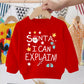 Pull pour enfant imprimé Père Noël, bonhomme de neige, élan