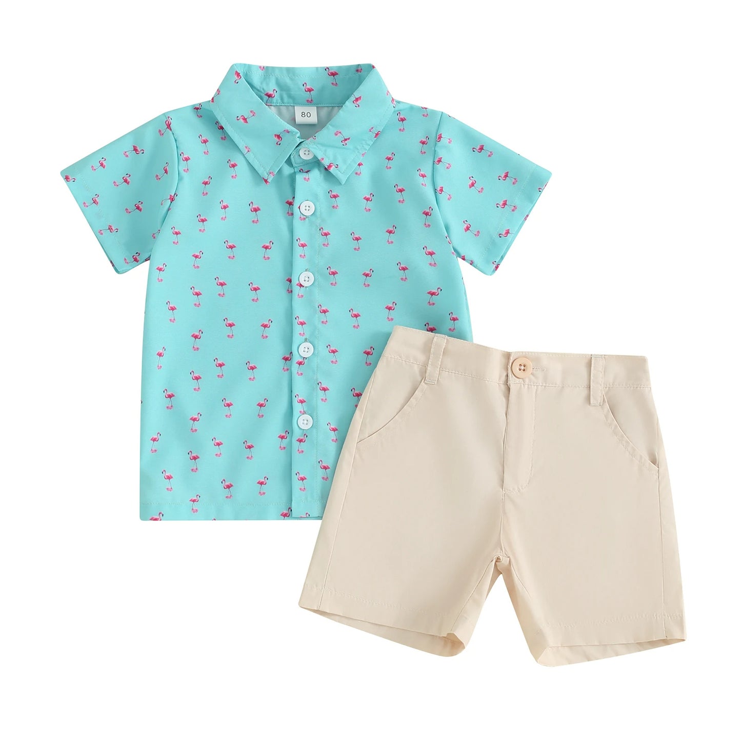 Ensemble chemise et short à imprimé animal pour enfant