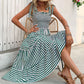 European And American Summer Women's Holiday Striped Spaghetti Straps Dress