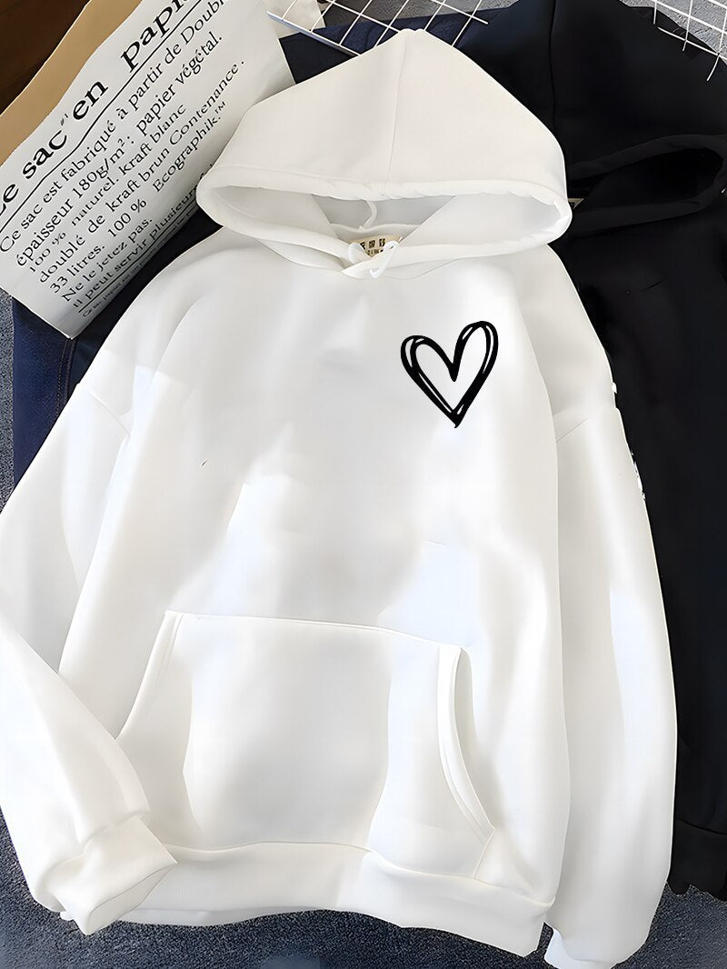 Nouveau pull à capuche simple et basique avec impression 3D numérique « Love » pour hommes et femmes, motif planète