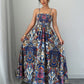 Mid Length Womens Printed Slip Dress