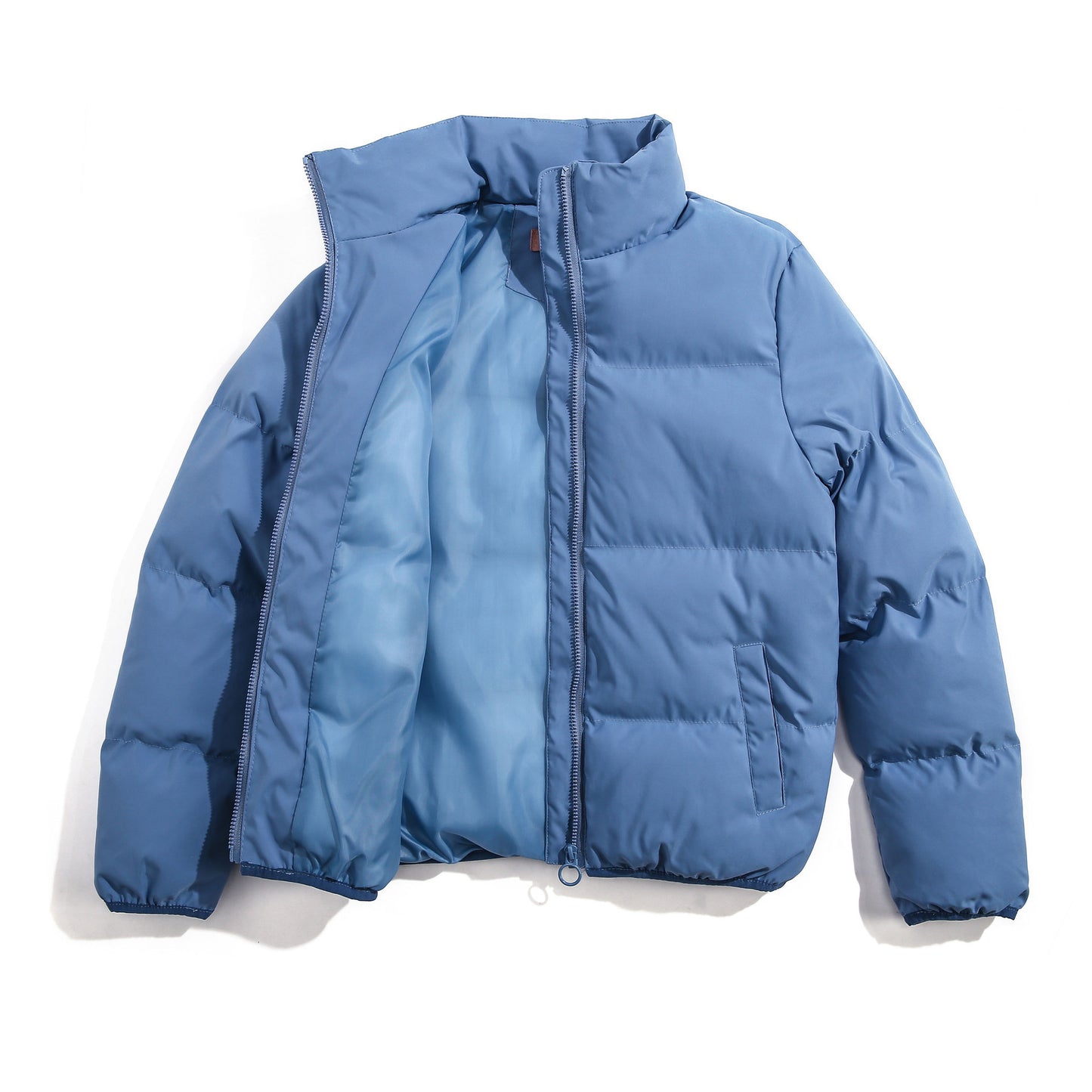 Solid Color Short Padded Coat  Bread Coat Stand-up Collar Coat