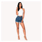 Short en jean bouclé et mini-pantalon