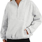 Pull en polyester tendance pour femme, style sport décontracté, avec poche zippée