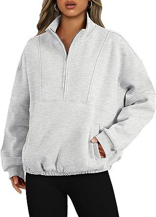 Pull en polyester tendance pour femme, style sport décontracté, avec poche zippée