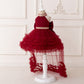 Girls Evening Dress Light Luxury Mesh Pleated Pettiskirt