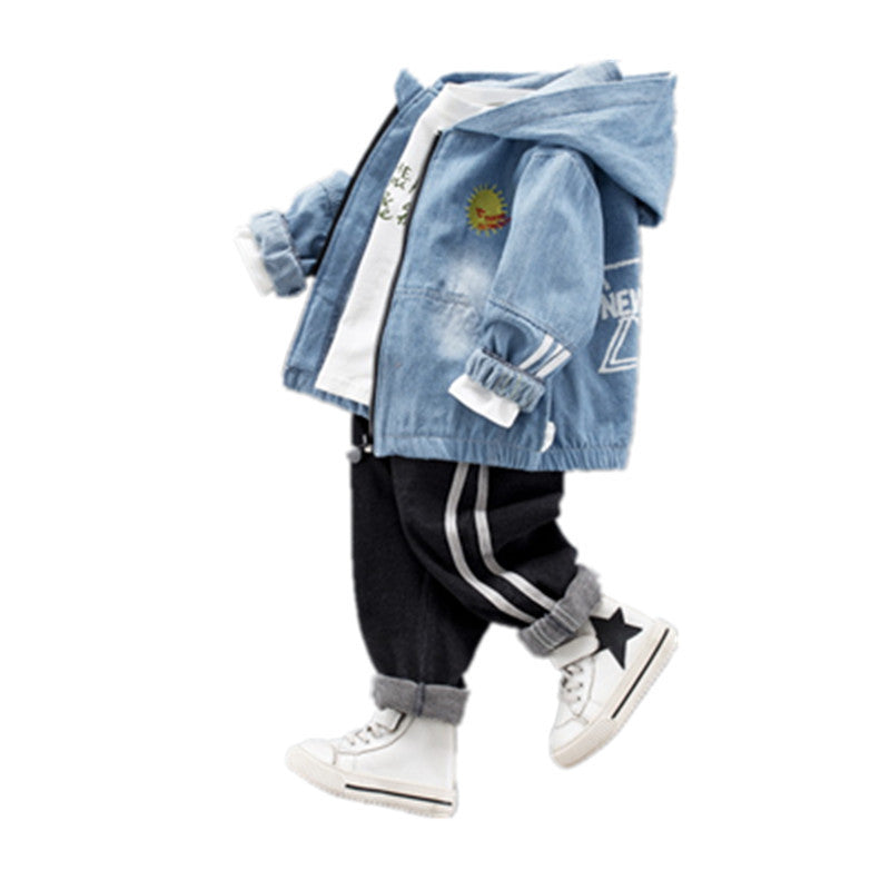 Ensemble trois pièces en denim pour enfants