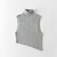 New European and American slim-fitting high-neck thick knitted T-shirt