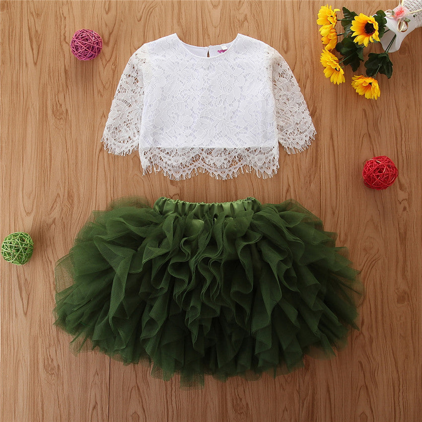 Ensemble jupe en maille pour enfant