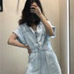 Waist slimming jumpsuit shorts