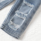 Children's Work Clothes Solid Color Vest Top And Jeans