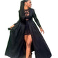 Robe sexy en mousseline de soie et dentelle ample, deux ensembles 