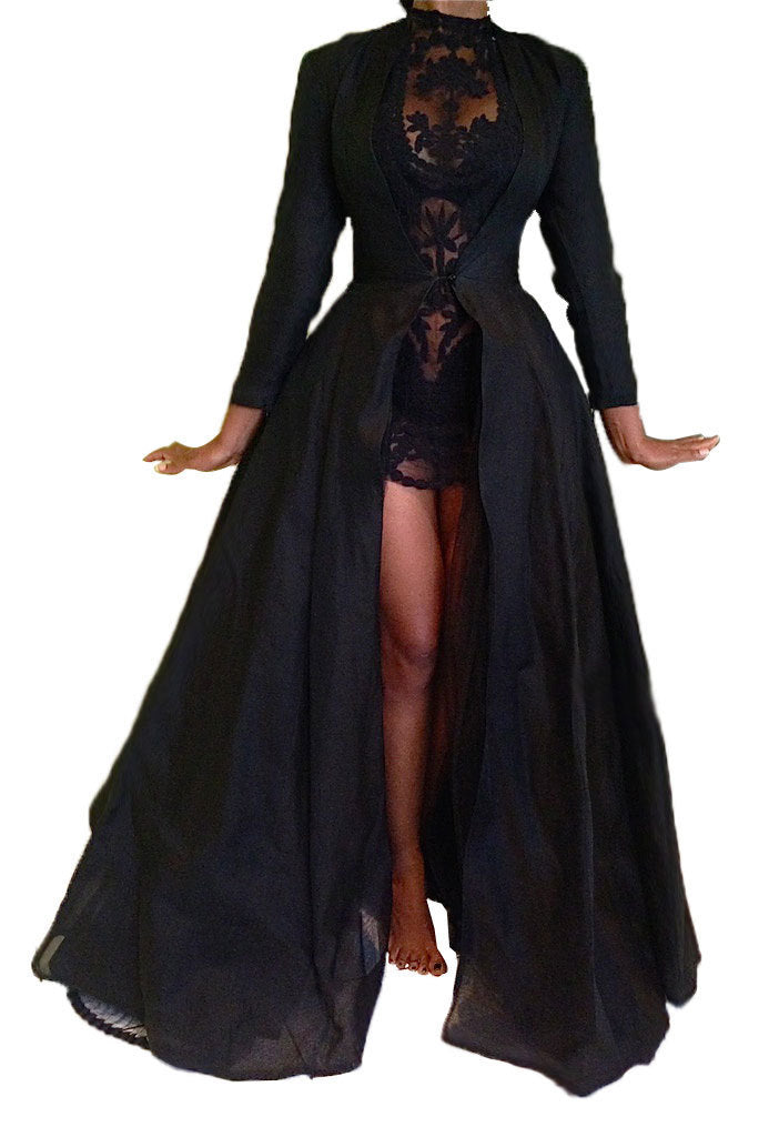 Robe sexy en mousseline de soie et dentelle ample, deux ensembles 