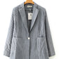 Retro wild suit collar striped suit jacket