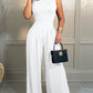 Fashion Multi-strap Cross Wide-leg Jumpsuit