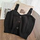 Outer Wear Bottoming Shirt Women Short Slim Fit All-match knitted Vest