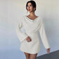 New Stylish And Elegant Long-sleeve Patchwork Dress