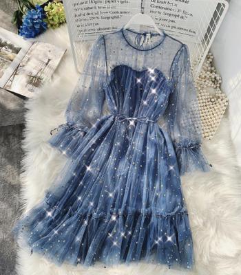 Robe étoile en maille douce 