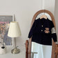 Children's College Popular Cardigan Skirt Two-piece Set Bear