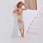 Printed Sleeveless Sling Dress Mid-length Women