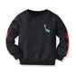 Pull deux pièces à manches longues avec coutures rouges et noires et pantalon tendance