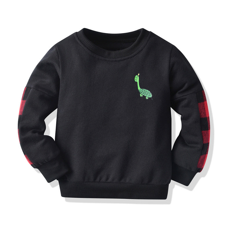 Pull deux pièces à manches longues avec coutures rouges et noires et pantalon tendance