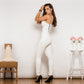 Combinaison en cuir blanc brillant Melody de Shascullfites, combinaison longue blanche pour femme, body gainant une pièce