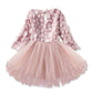 Fashion Girls Long Sleeve Lace Dress