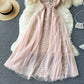 Thin Retro Heavy Industry Embroidery Beaded Slim Mid-length Skirt