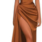 Women's Off-the-shoulder High Slit Support Mermaid Formal Dress Banquet