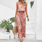 Women's Printed Square Collar Camisole Jumpsuit