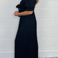 Women's Solid Color Pleated Slim Strap Casual Jumpsuit