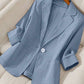 Women's Spring  Autumn Stand Collar Long Sleeve Casual Solid Color Blazer