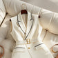 Western Style Chic Classic Style White Suit Vest