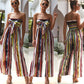 Summer print jumpsuit casual pants