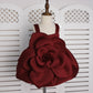 Girls' Oblique Shoulder Flower Mesh Bubble Skirt